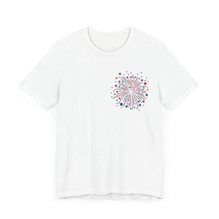 Patriotic Fourth of July Tee, Cute Summer T-Shirt, Family Celebration Shirt, Freedom Fireworks Top, Holiday Party Apparel - Digital Product Store