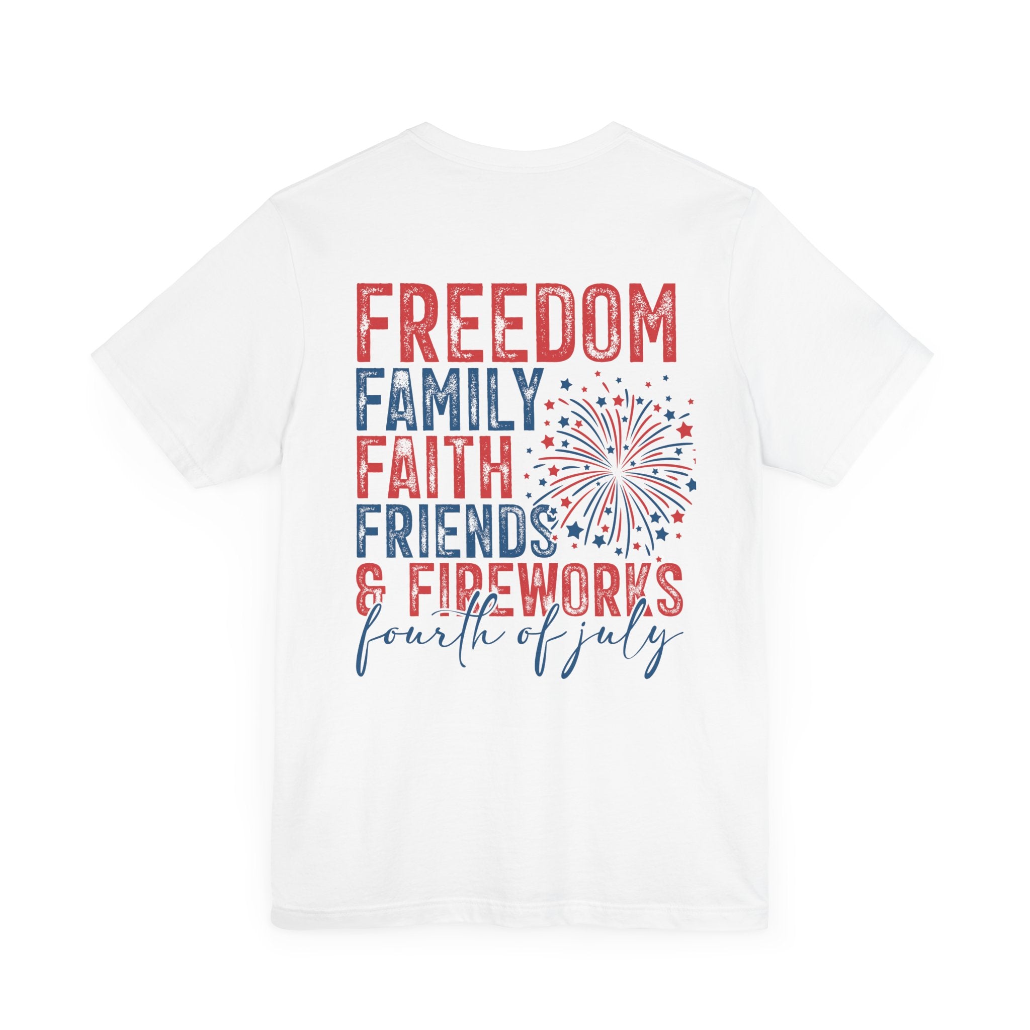Patriotic Fourth of July Tee, Cute Summer T-Shirt, Family Celebration Shirt, Freedom Fireworks Top, Holiday Party Apparel - Digital Product Store
