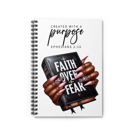 Faith Over Fear Spiral Notebook - Inspirational Design for Purpose - Driven Individuals - Digital Product Store