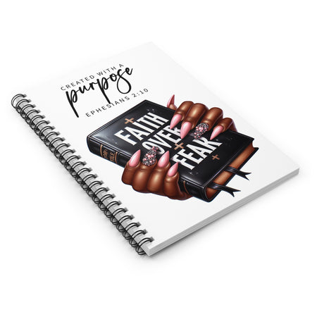 Faith Over Fear Spiral Notebook - Inspirational Design for Purpose - Driven Individuals - Digital Product Store