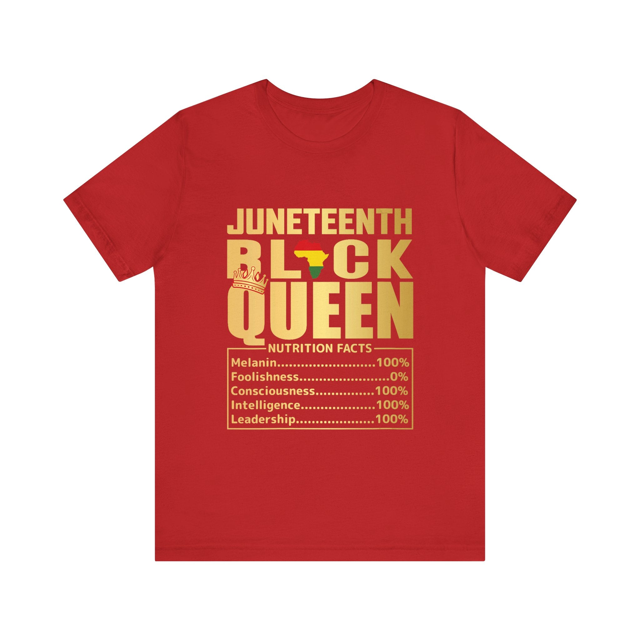Juneteenth Black Queen Tee - Unisex Short Sleeve Tee Celebrating Strength and Heritage - Digital Product Store