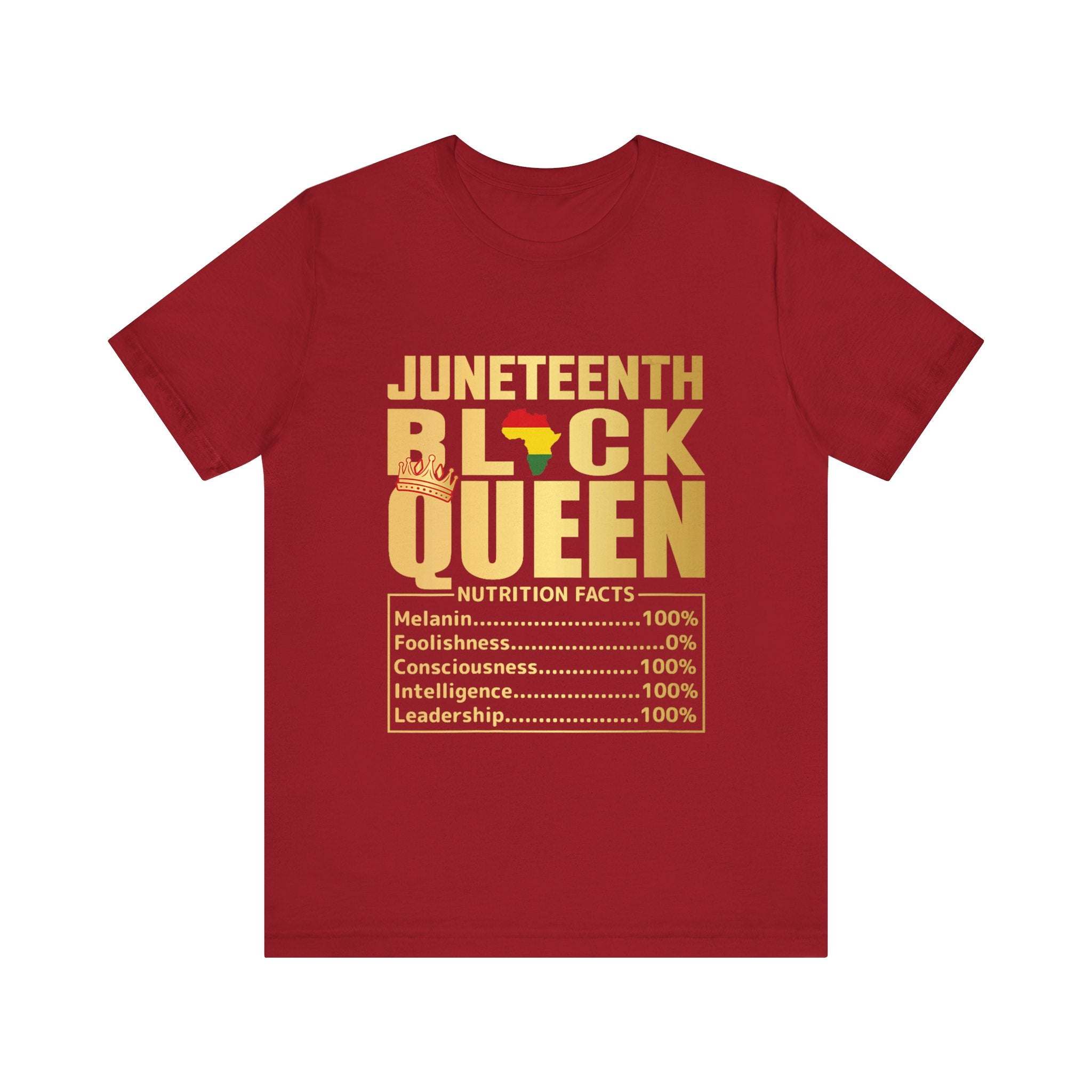 Juneteenth Black Queen Tee - Unisex Short Sleeve Tee Celebrating Strength and Heritage - Digital Product Store