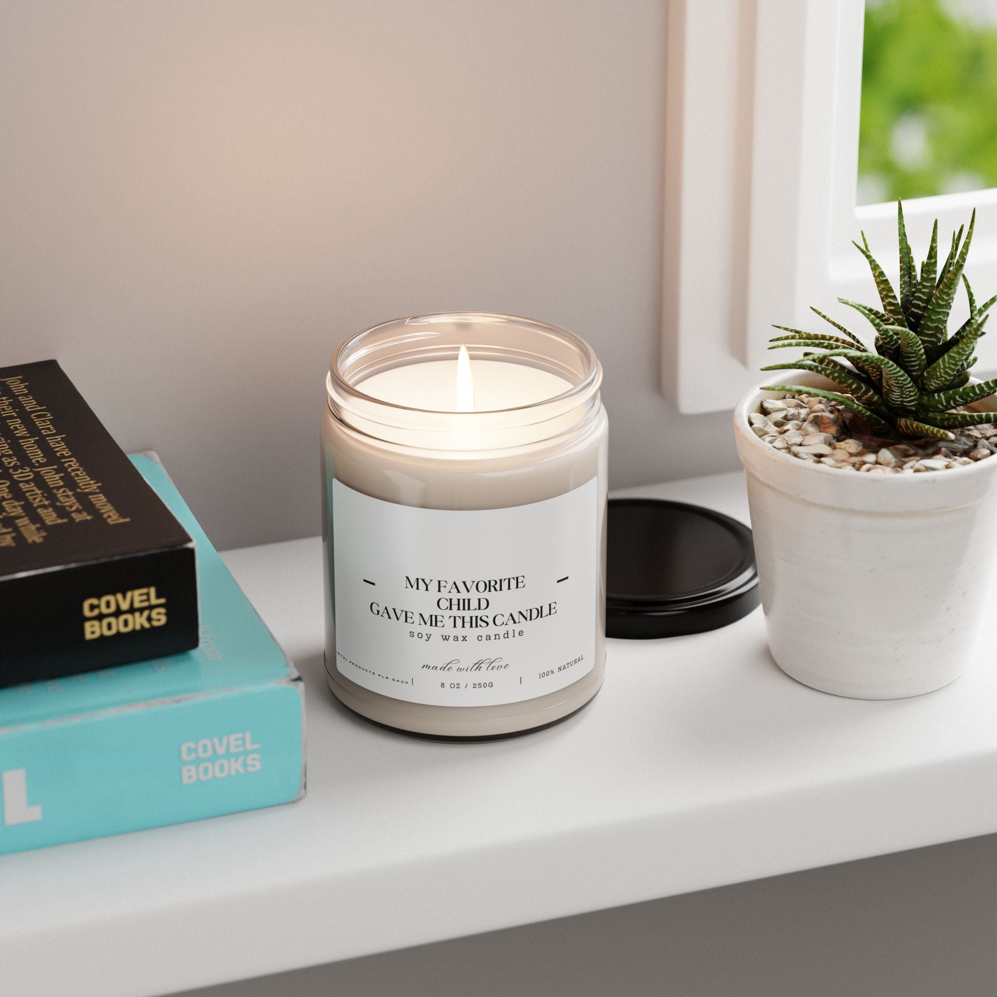 Scented Soy Candle - 'My Favorite Child Gave Me This Candle' - Perfect Gift for Moms - Digital Product Store
