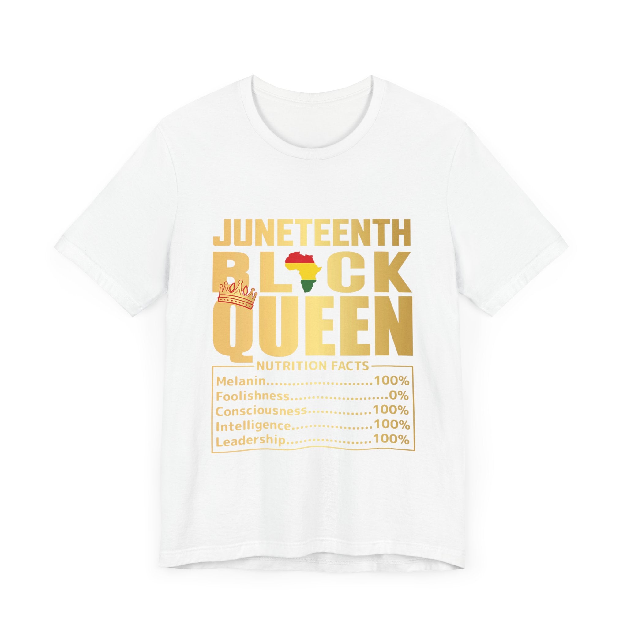 Juneteenth Black Queen Tee - Unisex Short Sleeve Tee Celebrating Strength and Heritage - Digital Product Store
