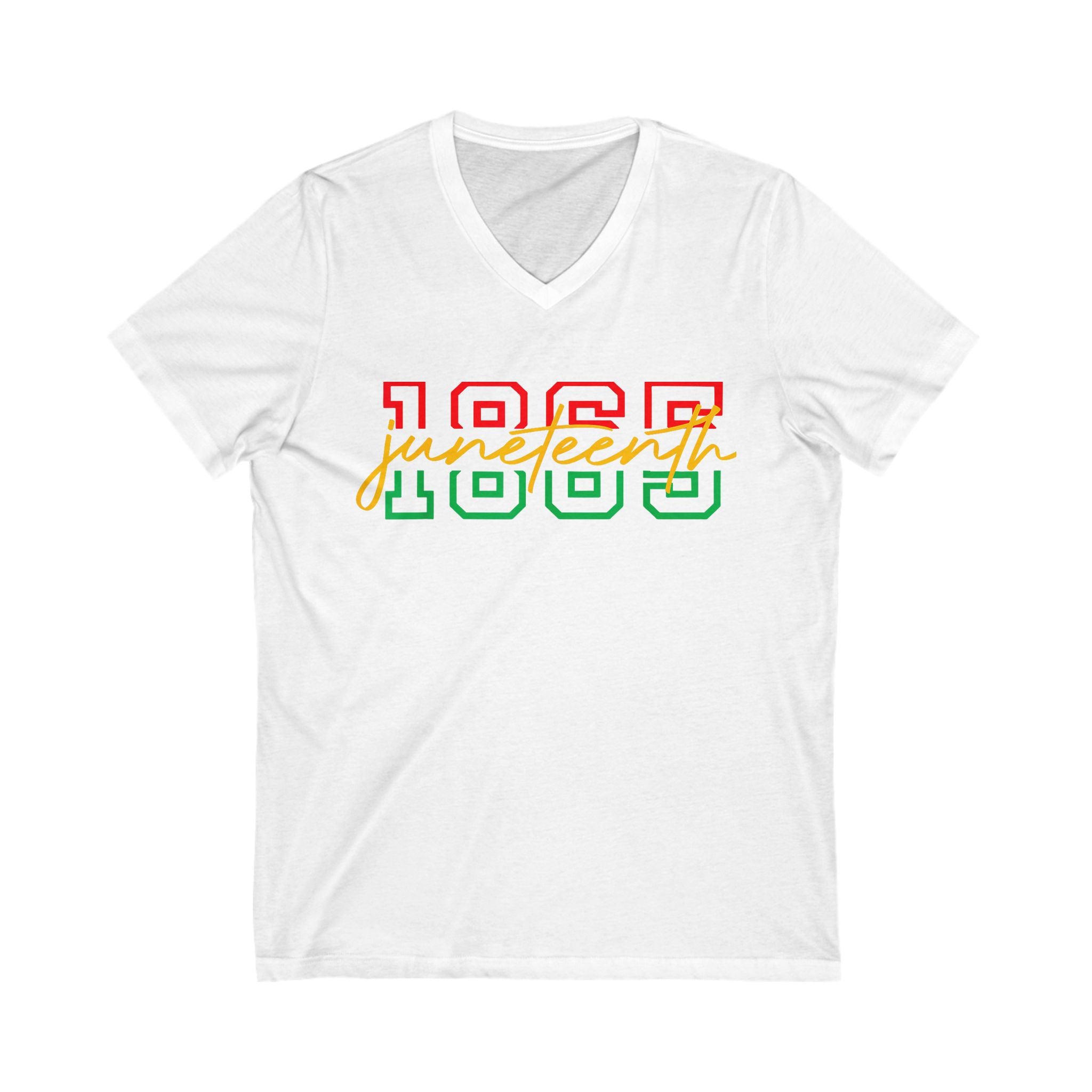 Juneteenth Celebration Tee, Unisex V - Neck for Activists, Commemorative Shirt, Black History Month, Inspirational Gift, Equality Apparel - Digital Product Store