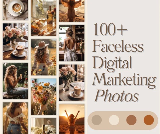 Faceless Digital Marketing Photos - Digital Product Store