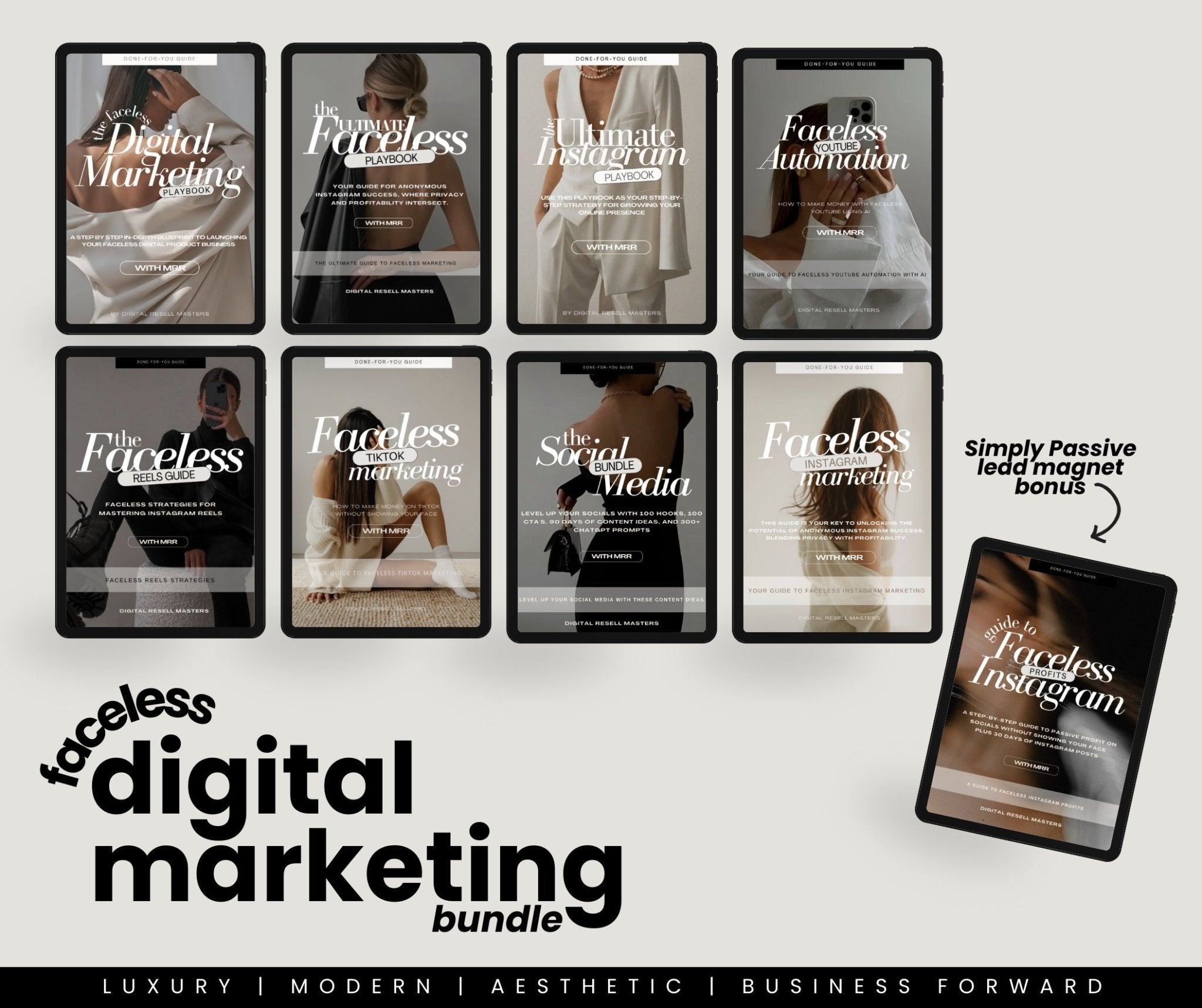 Faceless Digital Marketing Bundle - Digital Product Store
