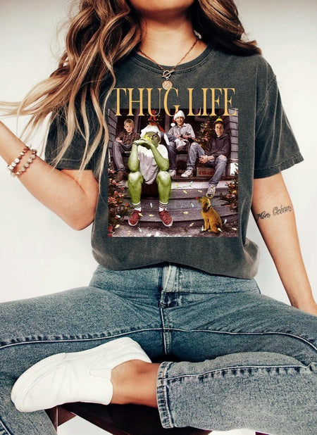 Thug Life Green Grinch PNG - Digital Product Store
