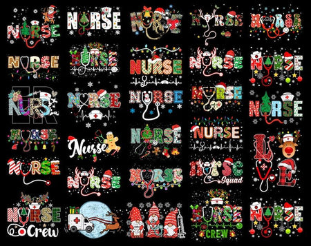 30 png Christmas Nurse Bundle - Digital Product Store