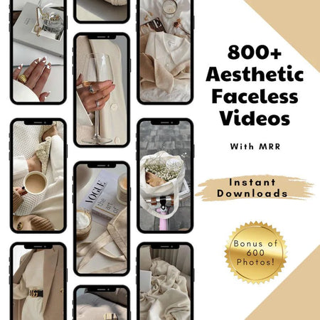 800 Faceless Aesthetic Reels - Digital Product Store