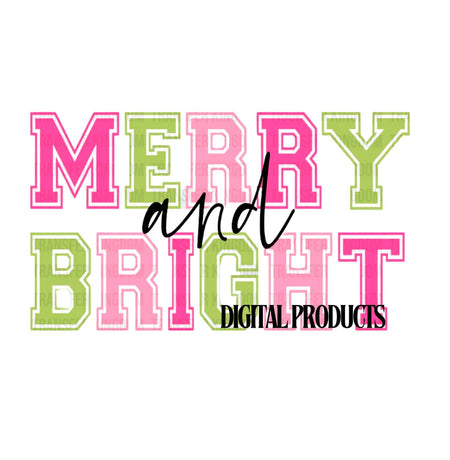 Merry & Bright DTF transfer - Digital Product Store