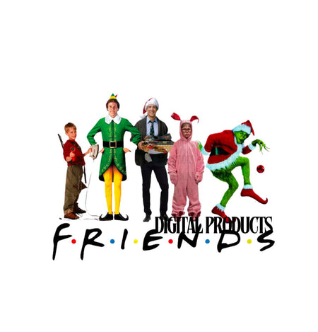 Christmas Friends DTF transfer - Digital Product Store