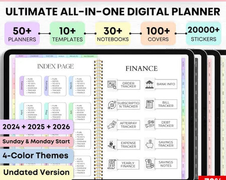 Undated Digital Planners - Digital Product Store