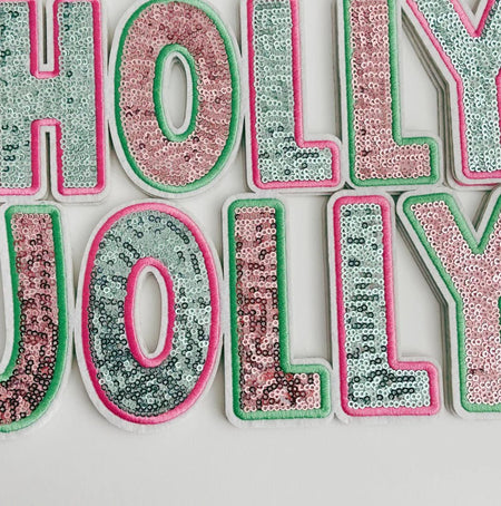 Holly Jolly Sequin Patch - Digital Product Store