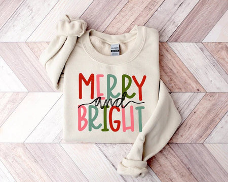 Merry and Bright Sweatshirt - Digital Product Store