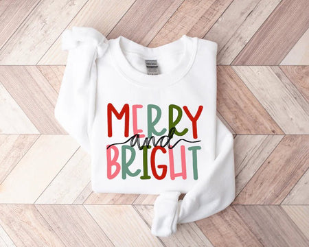 Merry and Bright Sweatshirt - Digital Product Store