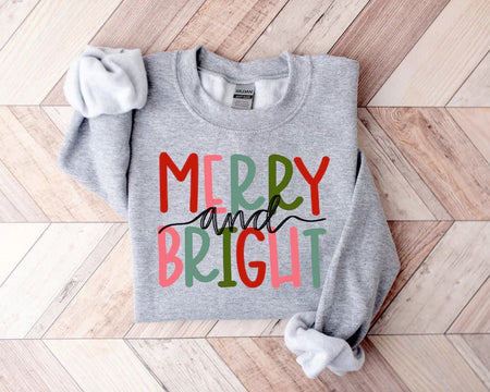 Merry and Bright Sweatshirt - Digital Product Store