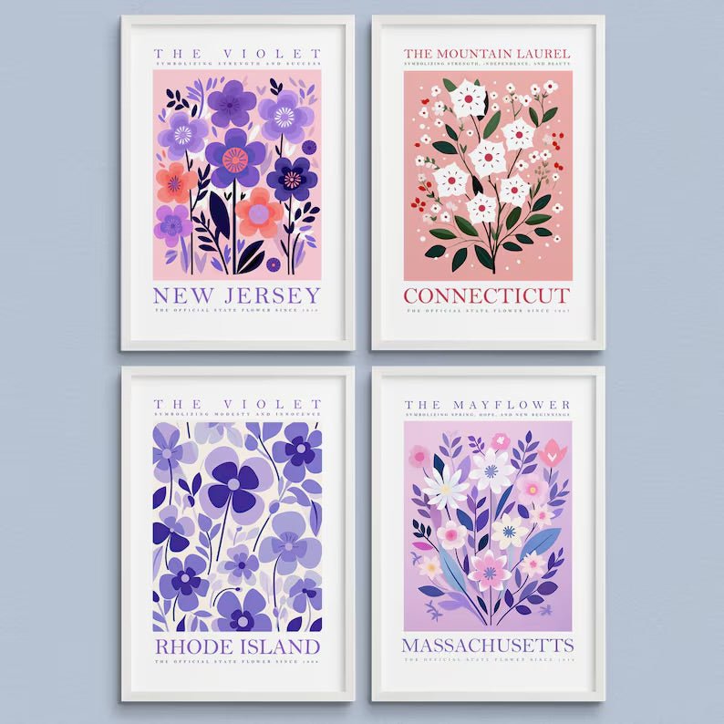 50 State Flowers - Digital Product Store