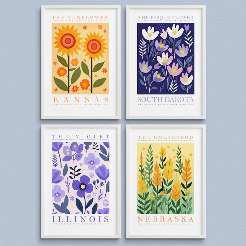 50 State Flowers - Digital Product Store