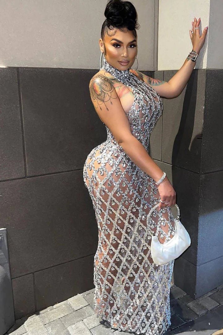 Midnight Rhinestone Dress - Digital Product Store
