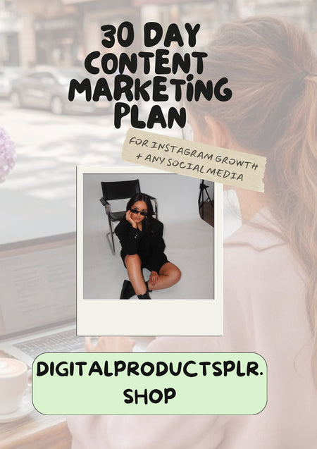30 Day Conent Marketing Plan - Digital Product Store