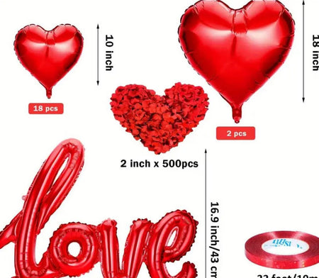 Love Valentine Balloon Set - Digital Product Store