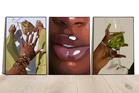 Set of 3 Black Art - Digital Product Store