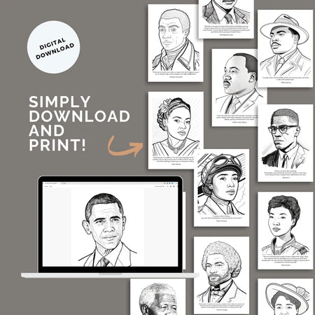 Black History Coloring Pages - Digital Product Store