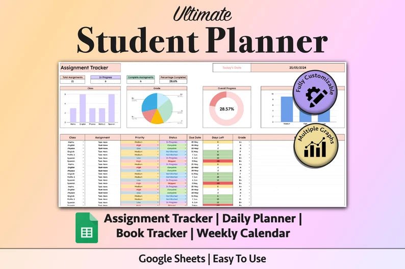 Student Planner - Digital Product Store