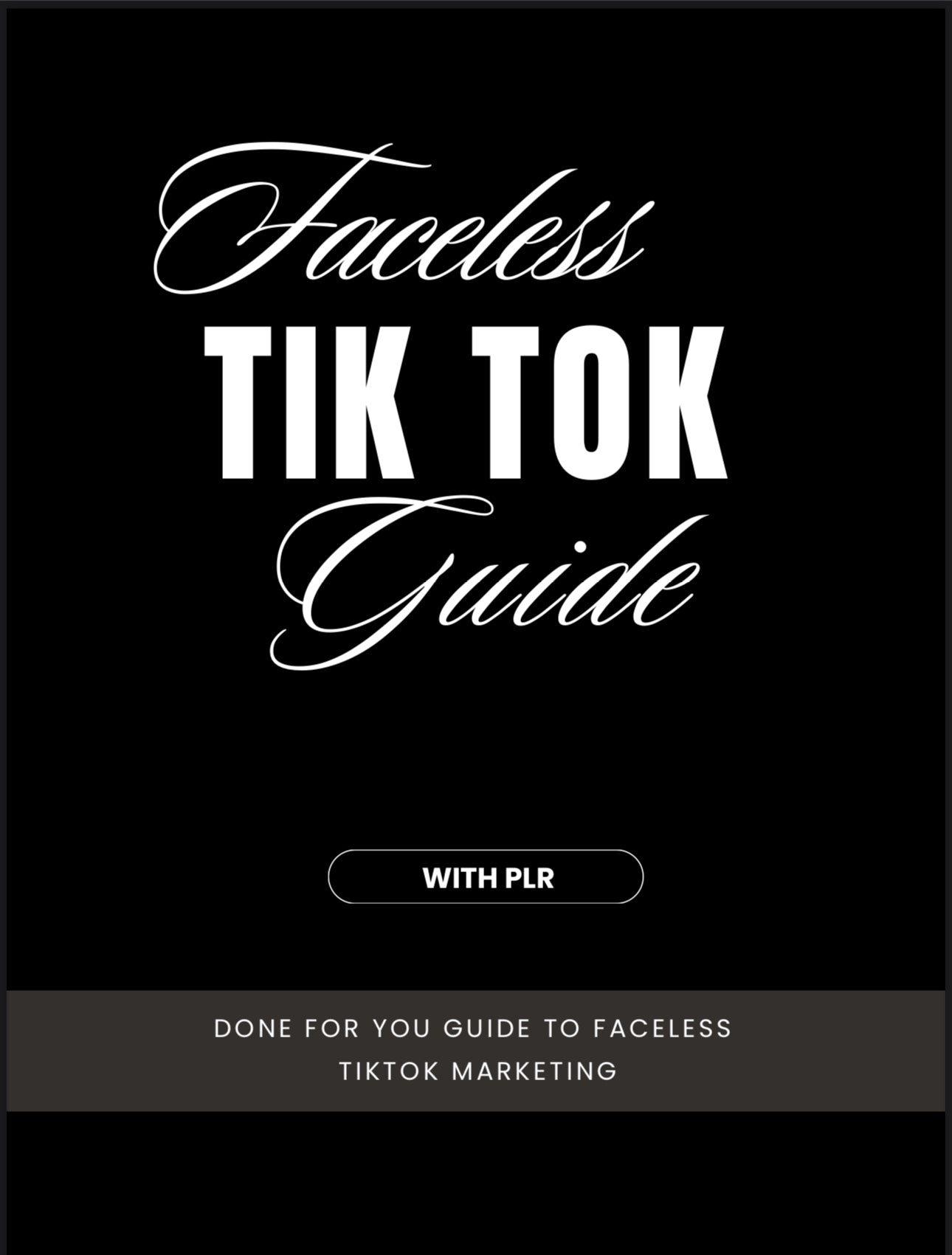 Faceless Tik tok Guide (Affiliate Marketing) - Digital Product Store