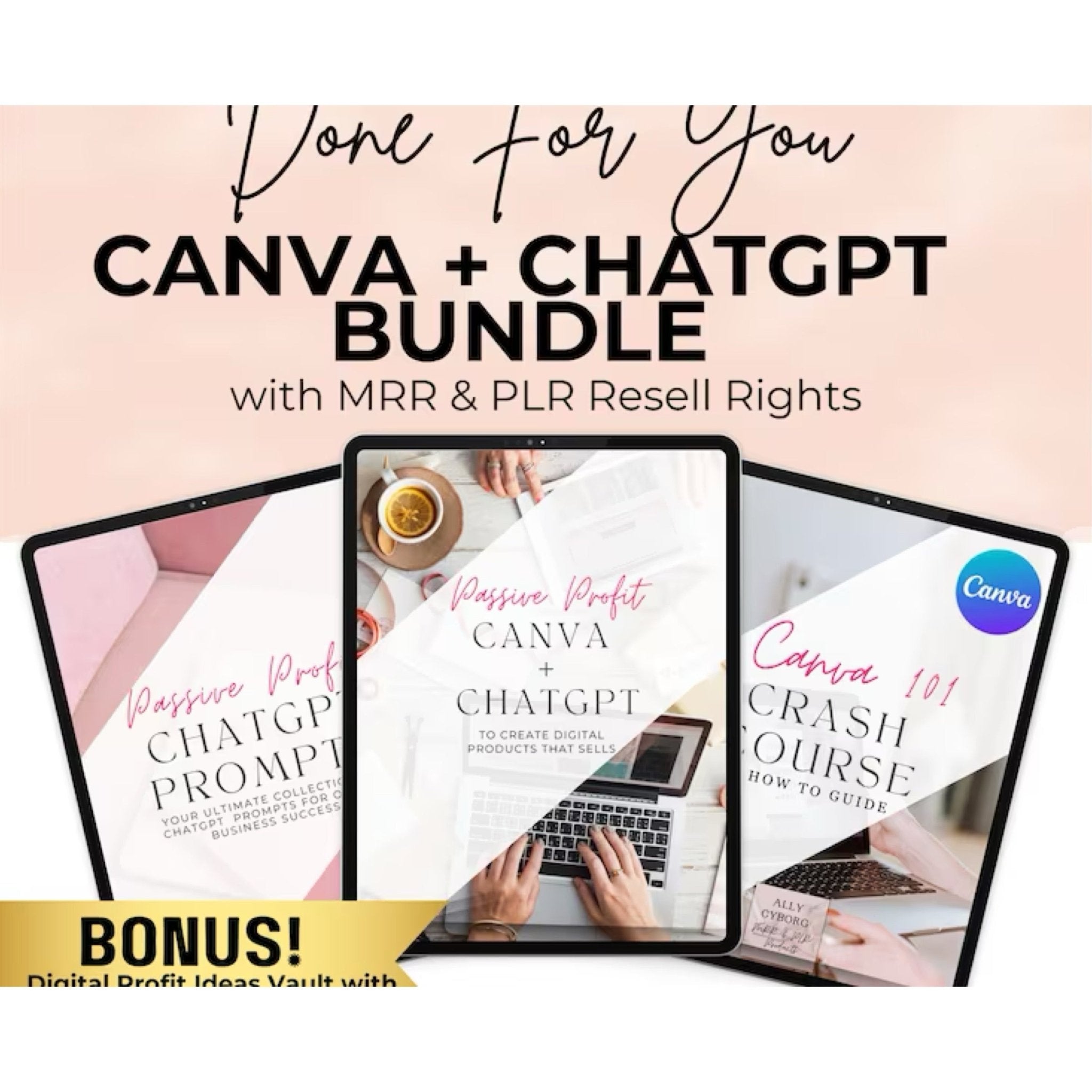 Canva + Chat GPT - Digital Product Store