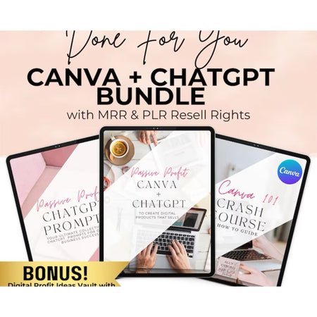 Canva + Chat GPT - Digital Product Store