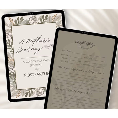 Postpartum Self Care Digital Journal - Digital Product Store