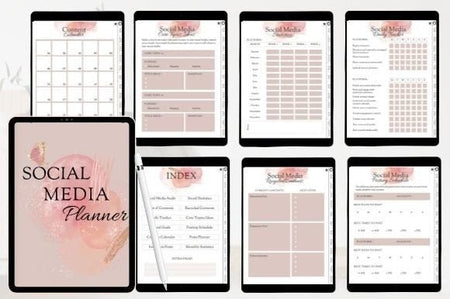 Social Media Digital Planner - Digital Product Store