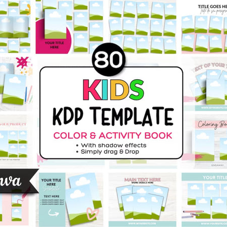 Coloring Book Template - Digital Product Store