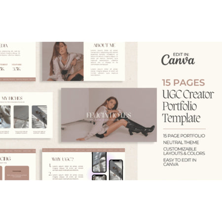 UGC CREATOR PORTFOLIO TEMPLATE - Digital Product Store
