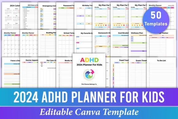 Adhd Planner For Kids - Digital Product Store