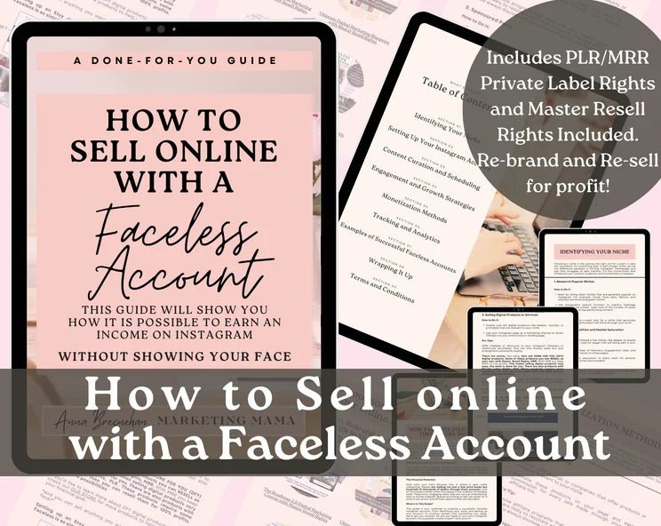 How To Sell Online With A Faceless Account - Digital Product Store