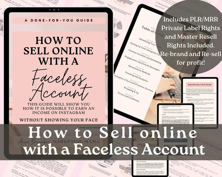 How To Sell Online With A Faceless Account - Digital Product Store
