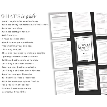Business Start Workbook - Digital Product Store