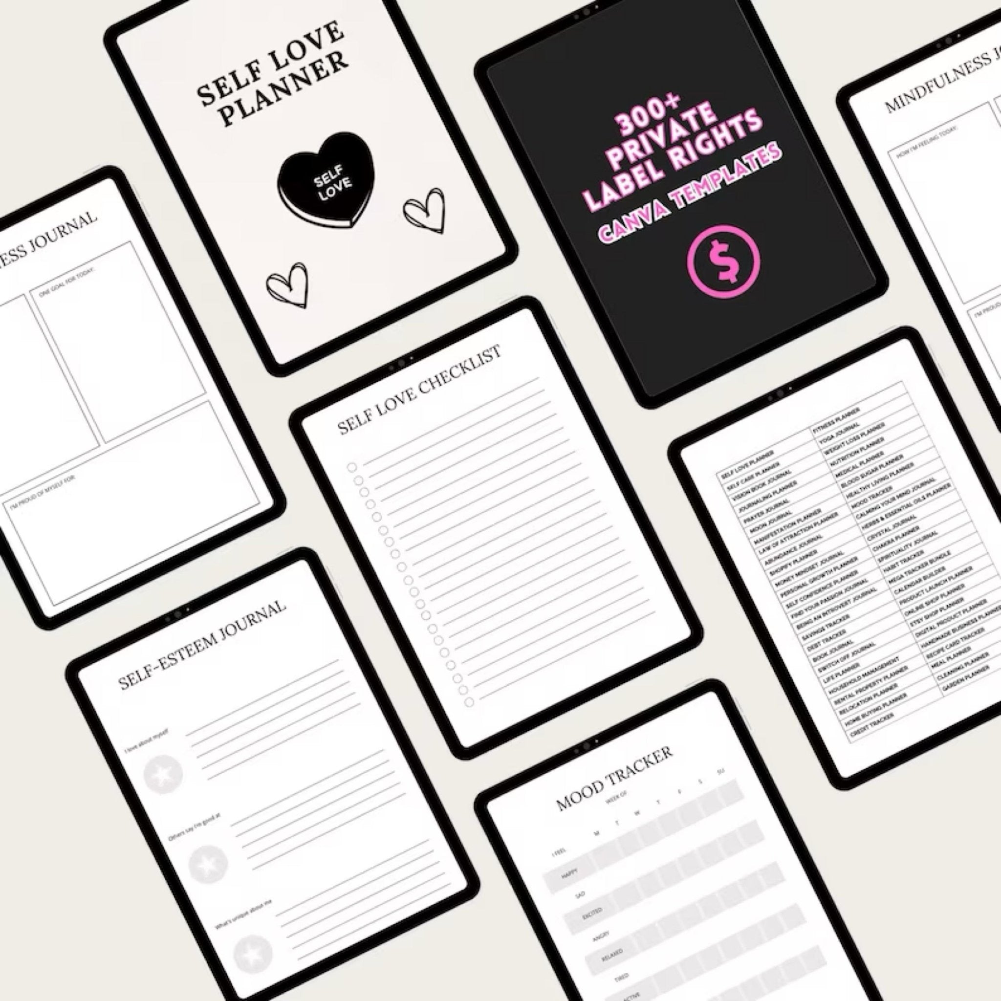 300 Canva Templates - Digital Product Store