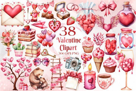 Valentines Clip Art - Digital Product Store