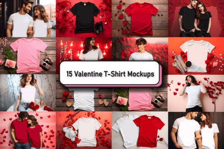 Valentine T-Shirt Mock-up - Digital Product Store
