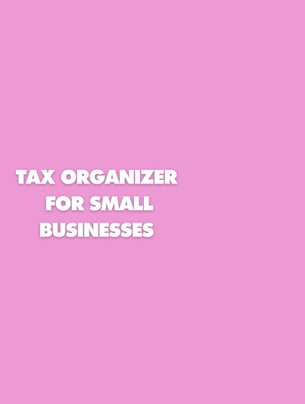 Tax Organizer For Small Business - Digital Product Store