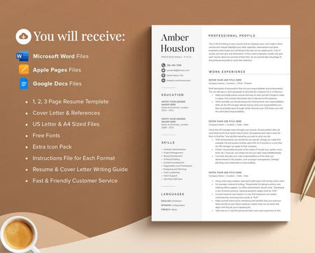 Professional Resume Template - Digital Product Store