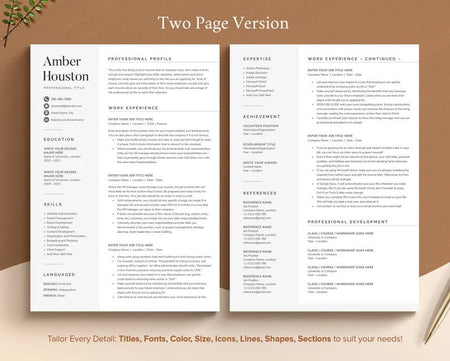 Professional Resume Template - Digital Product Store
