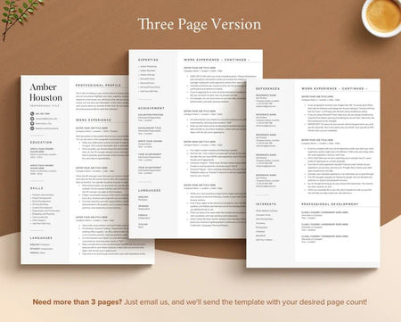 Professional Resume Template - Digital Product Store