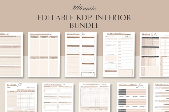 120+ Canva Editable KDP Interior Combo - Digital Product Store