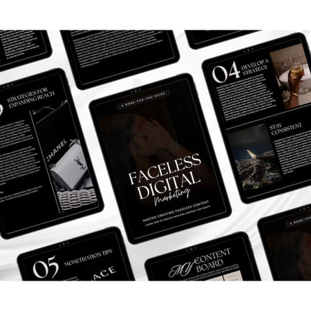 Faceless Digital Marketing Ebook Guide - Digital Product Store